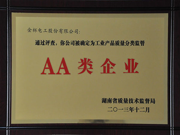 AA類企業證書